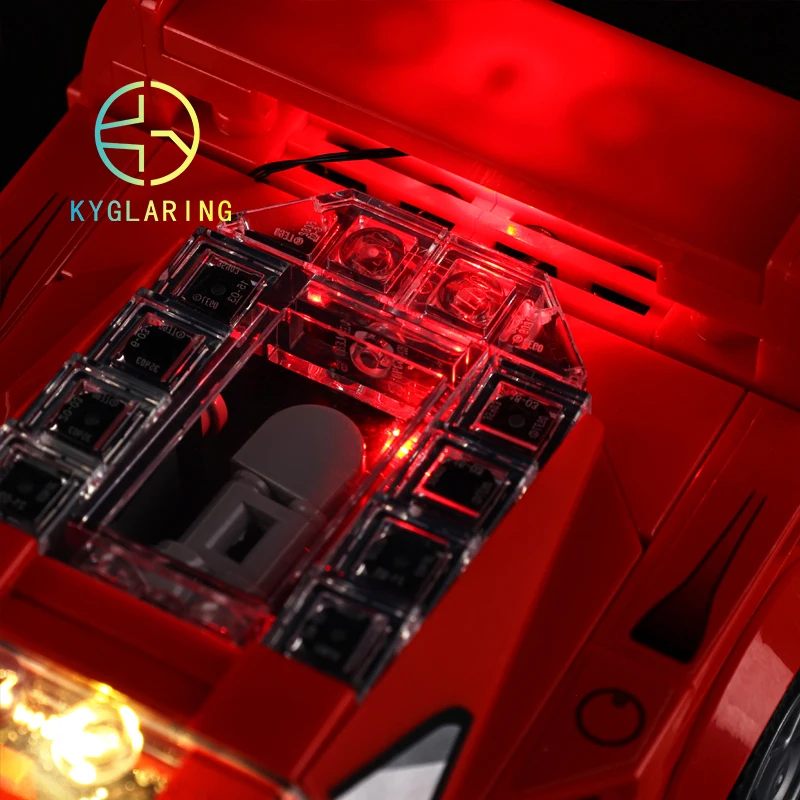 Kyglaring Light Kit For 76934 Ferrarises F40 Supercar Building Blocks LED Kit Toys (NOT Include the Model)