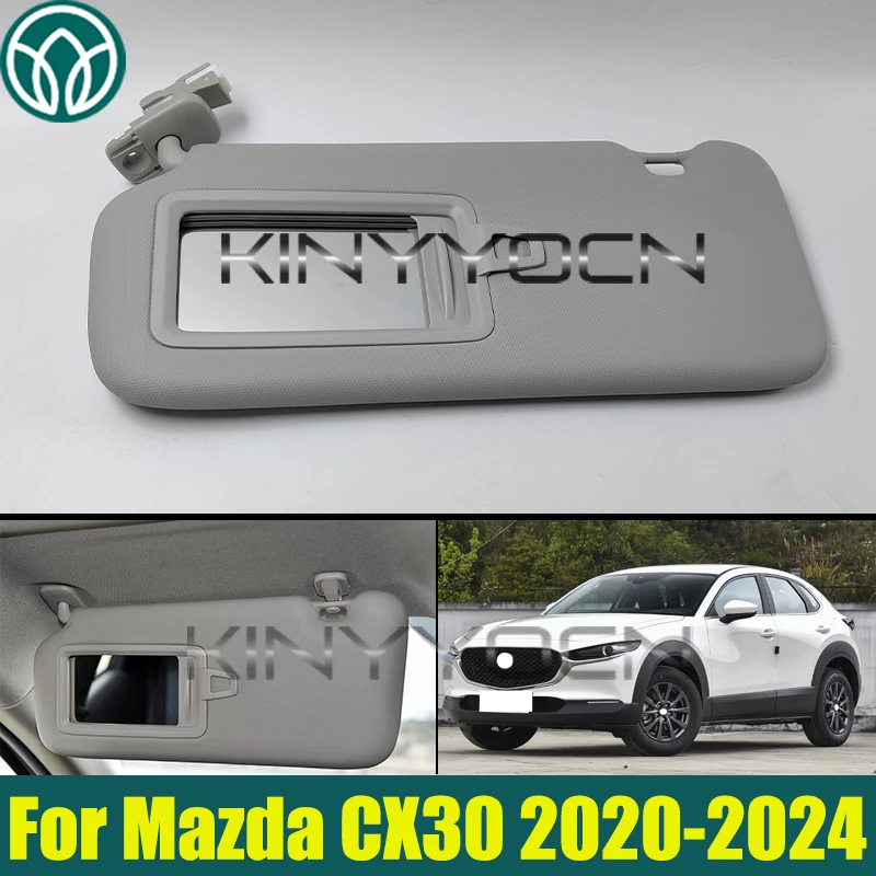 Sun Visor For Mazda CX30 CX-30 2020 2021 2022 2023 2024 Side Shade Sunvisor With Mirror Sunshade Cover Shade Sun Visor