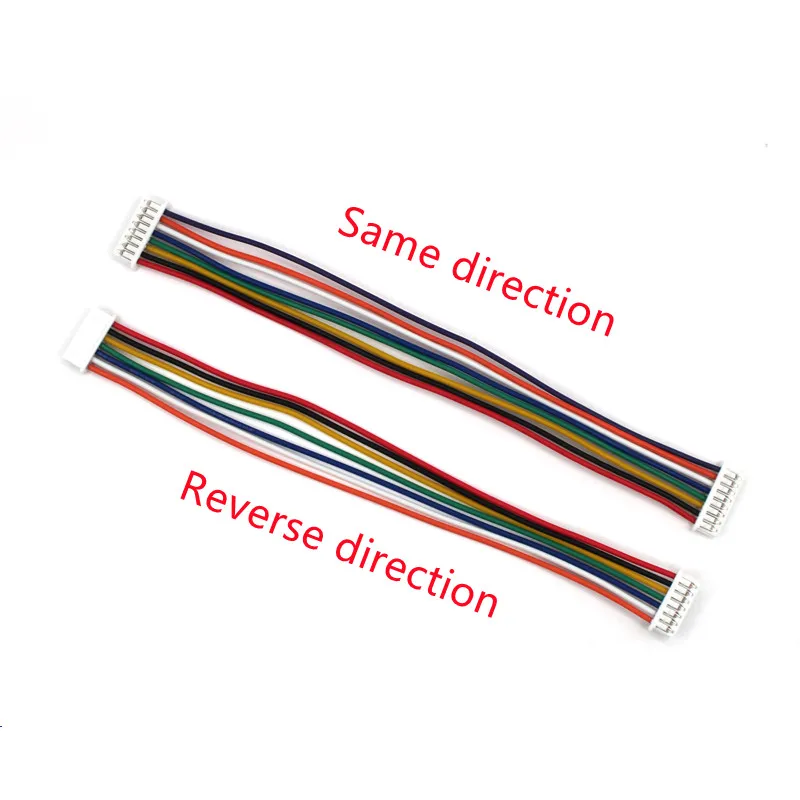 10Pcs Micro JST 1.25mm Wire Connector Pitch 1.25mm 2P 3P 4P 5P 6P 7P 8P 9P 10P Female to Female Plug Same / Reverse Direction