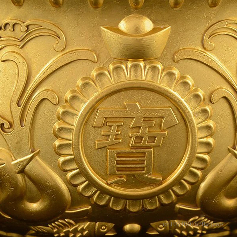 Creative Brass Ruyi Cornucopia Decoration, Home Living Room, Shop Opening for Buddha Supplies, Blessing Gift, Decor Bowl, 1Pc