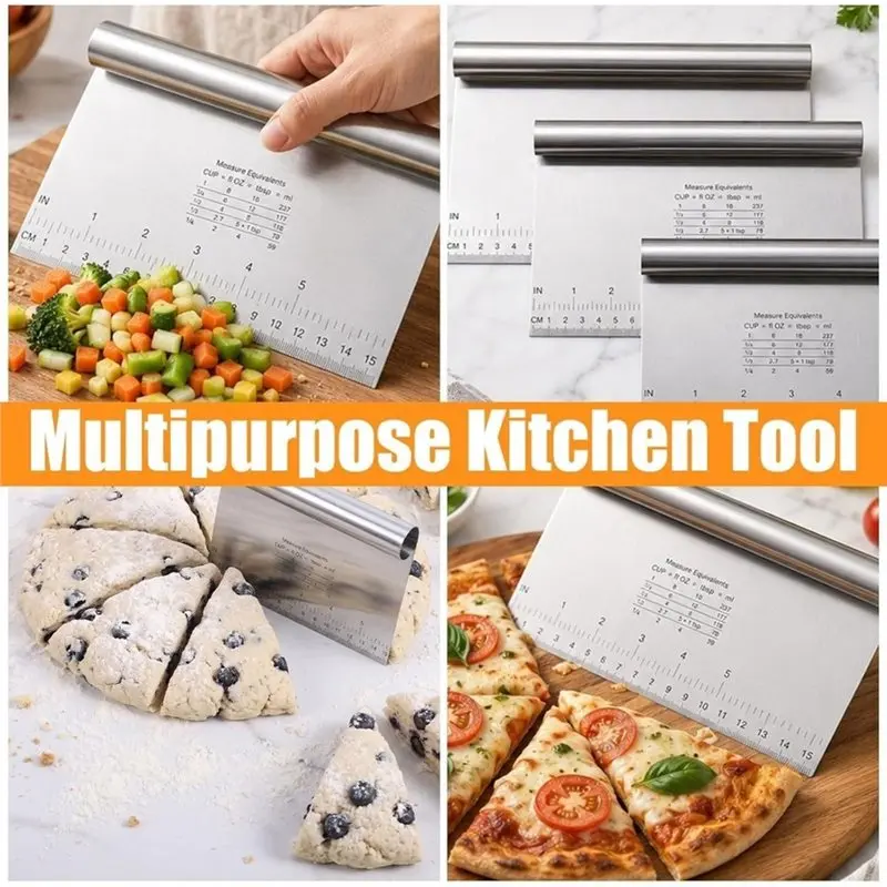 M11K-4Pcs Dough Cutter Set, Stainless Steel 12/10/8/6