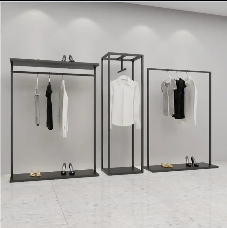 

Clothing rack men and women clothing store display racks hanging racks are hanging floor-standing side hanging clothes racks