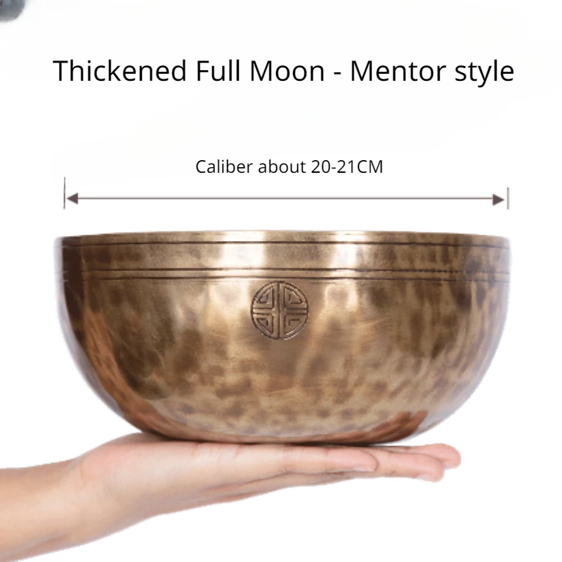 Full Moon Nepal Singing Bowl, Handmade Instrumentos de Percussão, Tibetano Tigelas, Meditação, Massagem, Yoga, Tudo Acessório