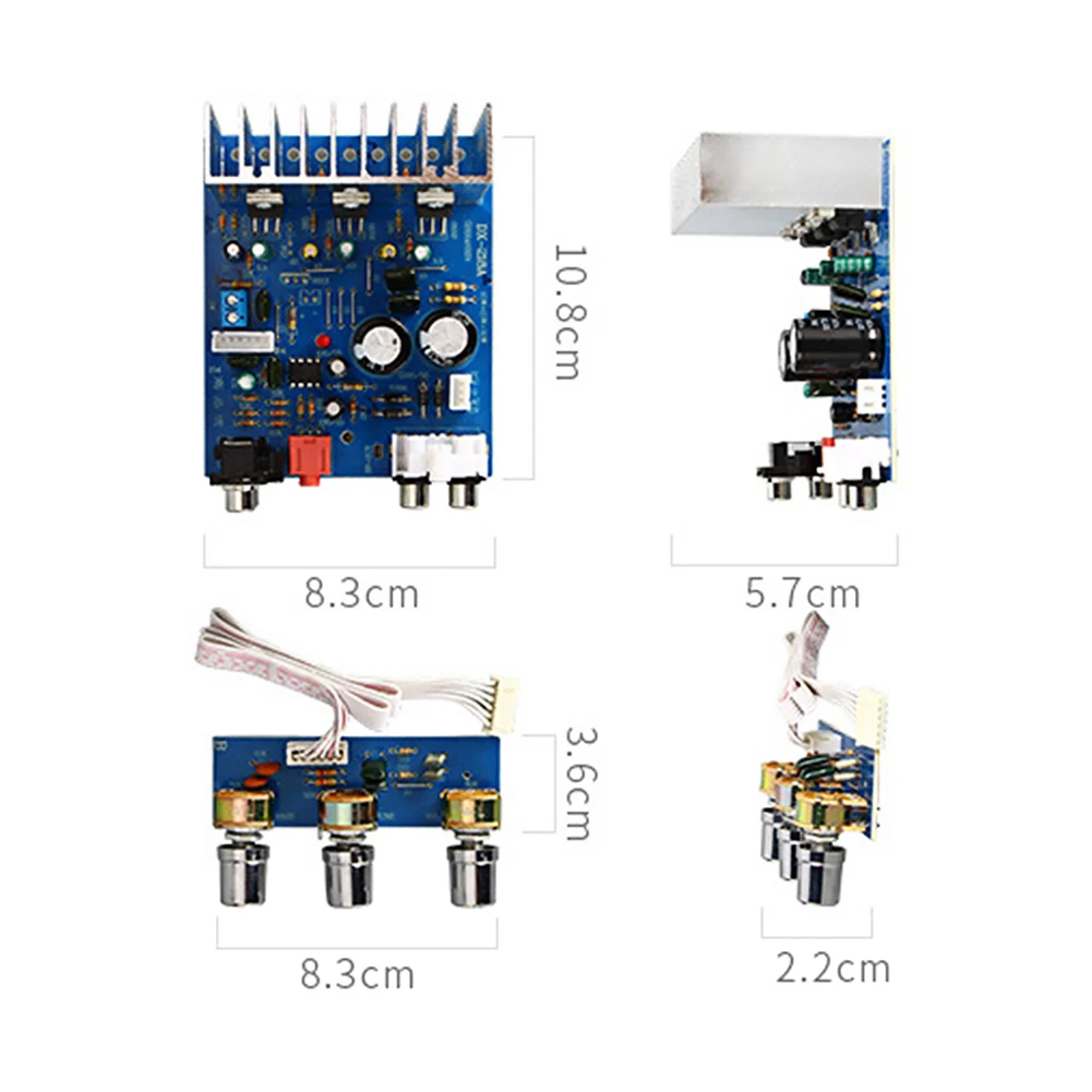 Placa de Áudio Subwoofer para Altifalante, TDA2030, 15W, 15W, 30W, Amplificador de 2.1 Canais, Saída Bass, DIY, AC Dupla 12-15V