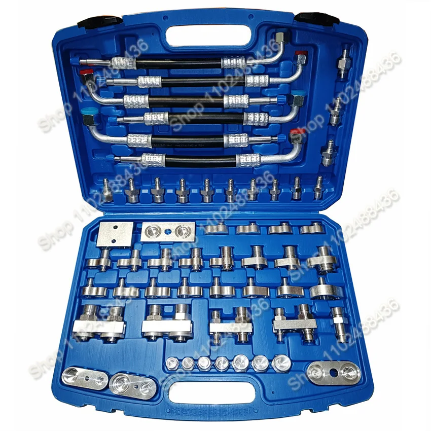 

56 Piece Set Car Air Conditioner Leak Detection Connector Truck Excavator Auto Repair Tool Air Conditioner Leak Detector