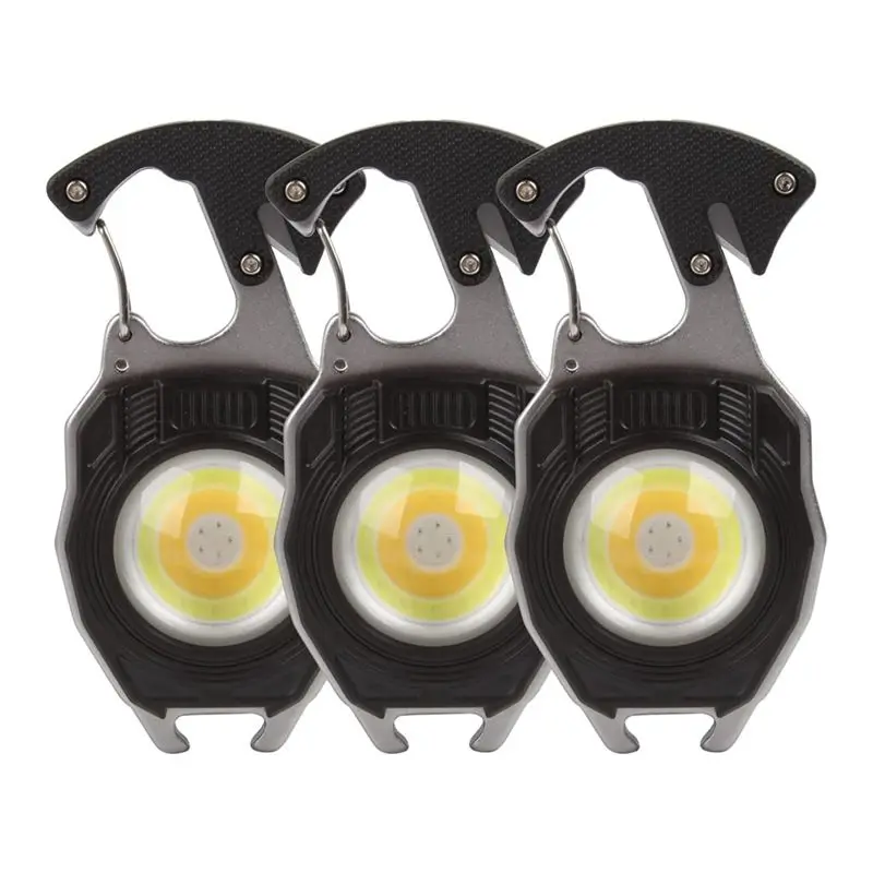 B03C-Mini Flashlight 3 Pack, Rechargeable Keychain Flashlight, Flashlight Keychain Light, Portable Pocket Flashlight