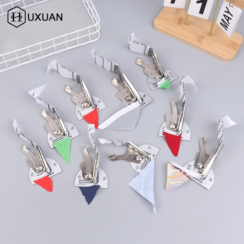 16-45mm Industrial Walking Foot Sewing Machine Wrapping Presser Foot Thick Material Pull Barrel Four Fold Tape Binder Attachment
