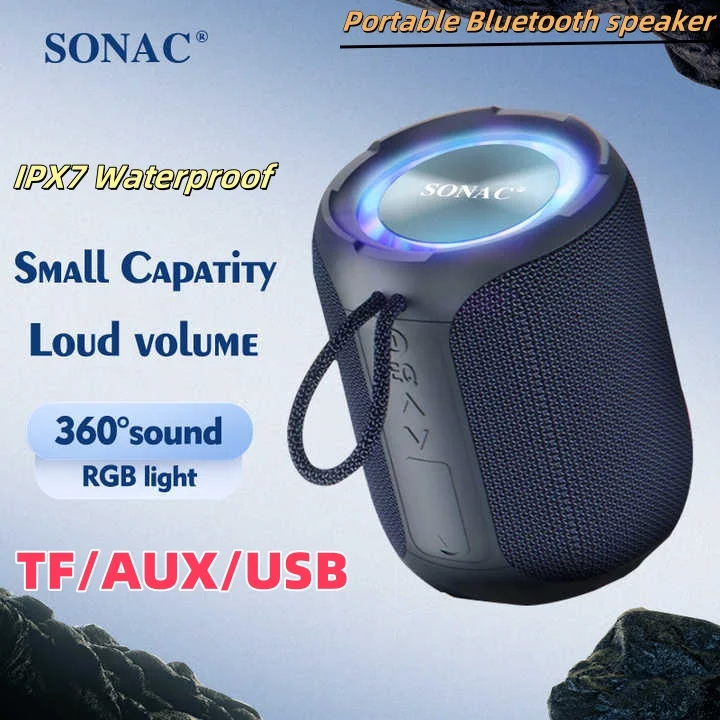 

Outdoor IPX7 Waterproof Bluetooth Speaker Portable Subwoofer High Volume Multifunctional Column Music Box TFcard High Power 40W