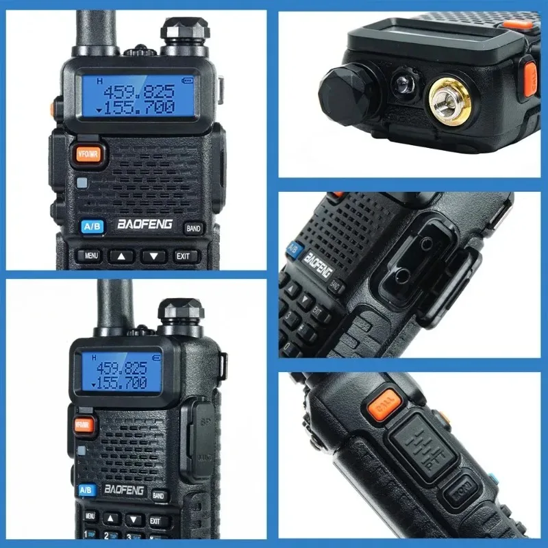 Baofeng UV-5R Radio Ham Radio Handheld UV5R Long Range Dual Band Rechargeable Two Way Radio Walkie Talkies for Hunting Camping