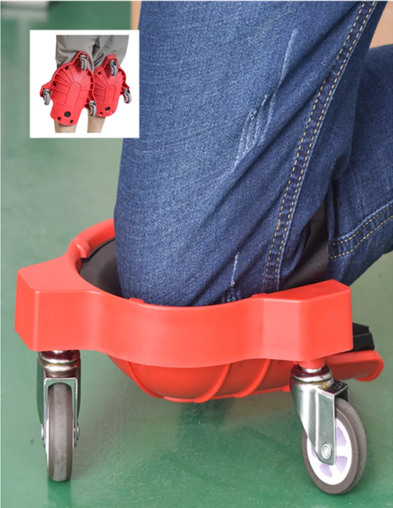 1/2pcs Rolling Knee Protection Pad with Wheel Built in Foam Padded Laying Platform Universal Wheel Kneeling Pad