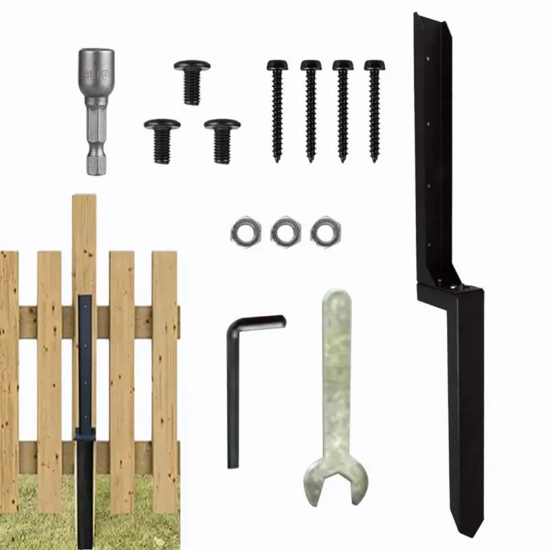 

Fence Post Spikes Heavy-Duty Ground Stakes For Fence Metal Fence Stakes Wear-Resistant Ground Spikes Decking Posts Fence Post