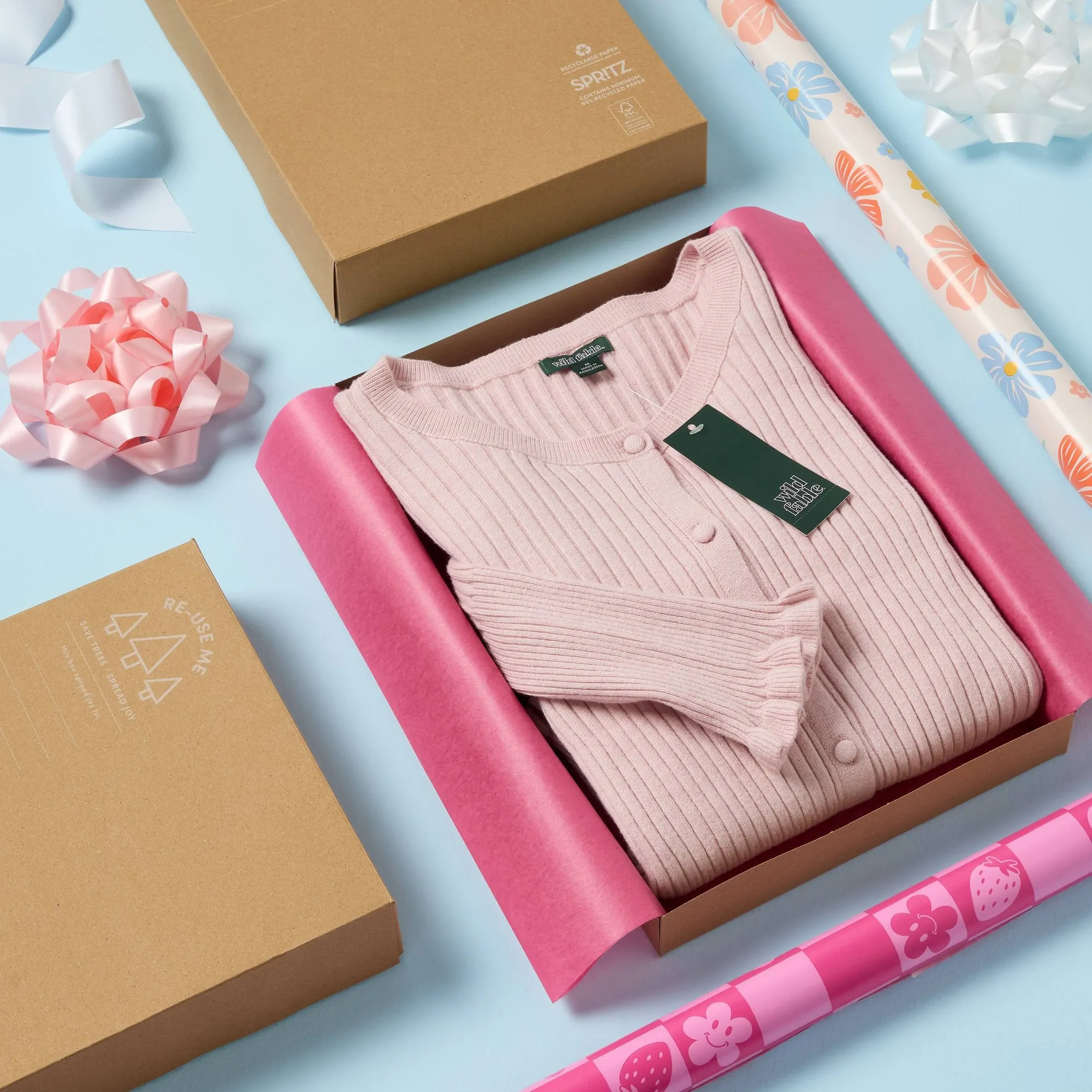 Kotak Hadiah Baju Kraft Coklat - Kraft Paper Box ulasan dan harga