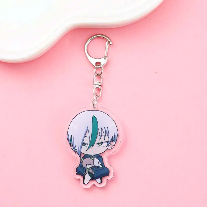 أنيمي الأزرق قفل الاكريليك سيارة المفاتيح اكسسوارات حقيبة سحر لطيف الكرتون حقيبة ظهر الطالب قلادة كيرينغ الإبداعية أصدقاء الهدايا #6