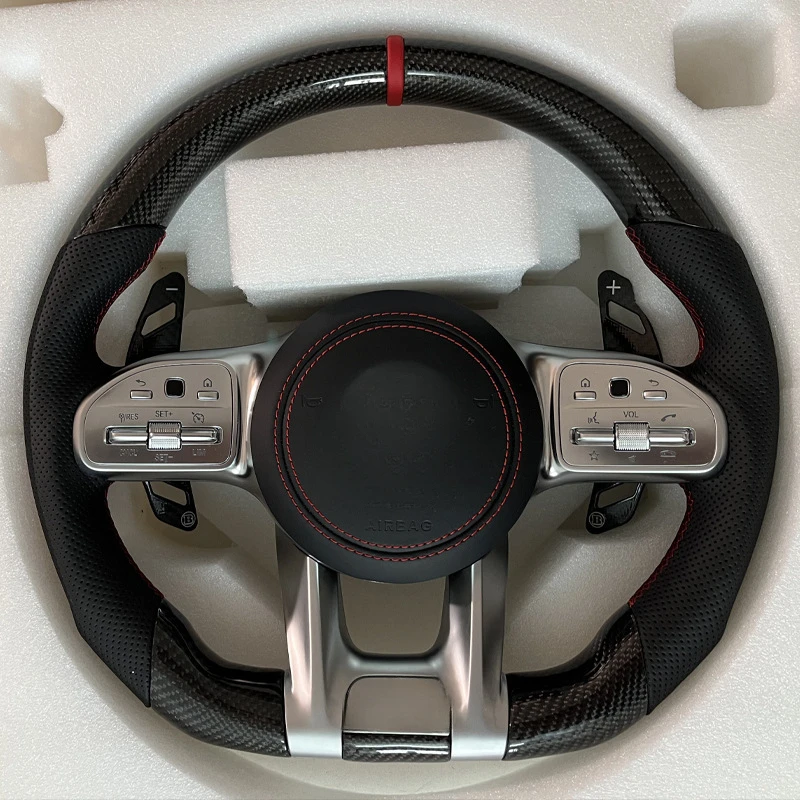 

For Mercedes-Benz Full Series Carbon Fiber/Mahogany/Full Leather Steering Wheel Modification
