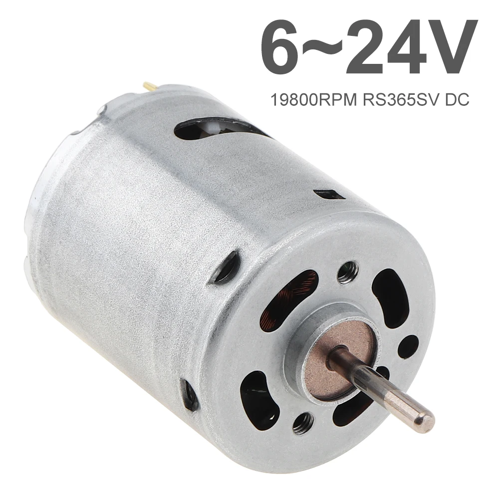 RS365SV DC Motor DC6-24V 19800RPM High Speed Micro Carbon Brush DC Motor high temperature resistance for Hair Dryer