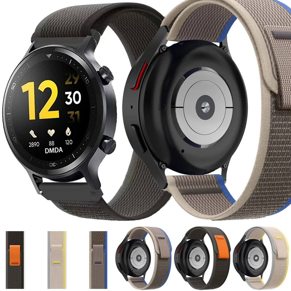Универсальный нейлоновый ремешок 20 мм, 22 мм, 24 мм, 26 мм для Garmin Samsung HuaWei, спортивные сменные браслеты, мужские и женские часы