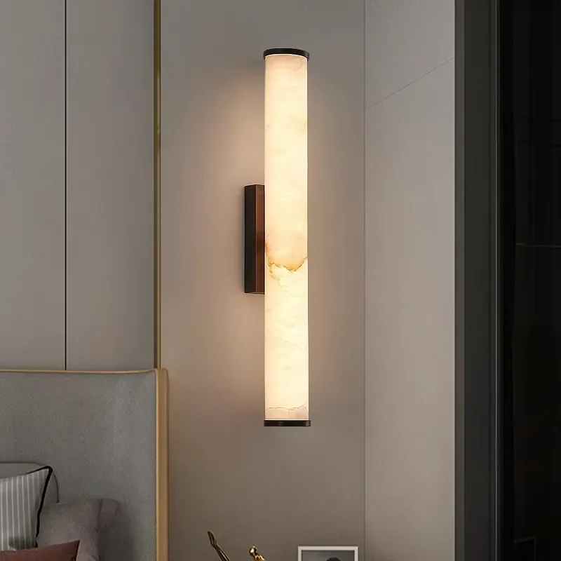 for Modern Luxury Copper LED Wall Lamp with Remote Control Recessed Installation for Home Living Room Bathroom