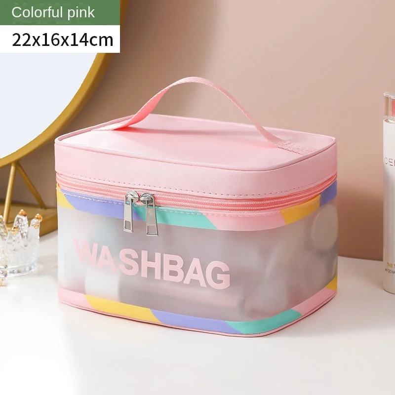 Frosted Makeup Bag Large Capacity Waterproof Wash Bag Cosmetic Storage Bag Portable Portable Portable Makeup Bag Travel Bag