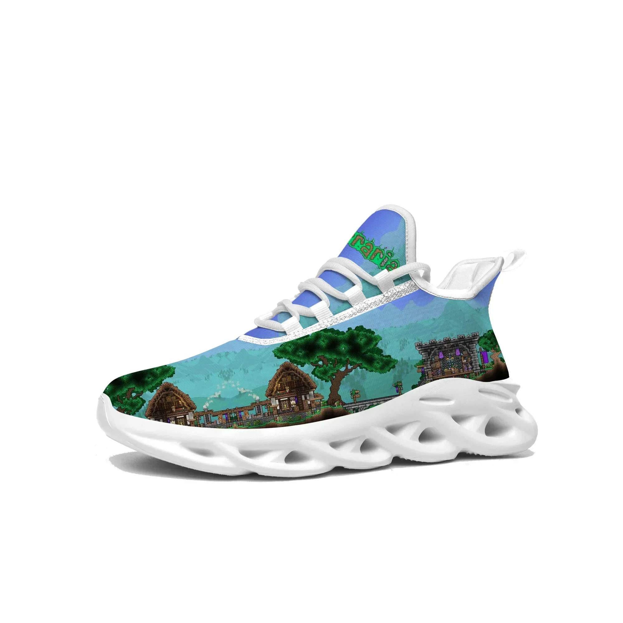 Terraria Flats zapatillas de deporte juego de dibujos animados para hombre para mujer adolescente deportes zapatos para correr de alta calidad zapatos con cordones personalizados