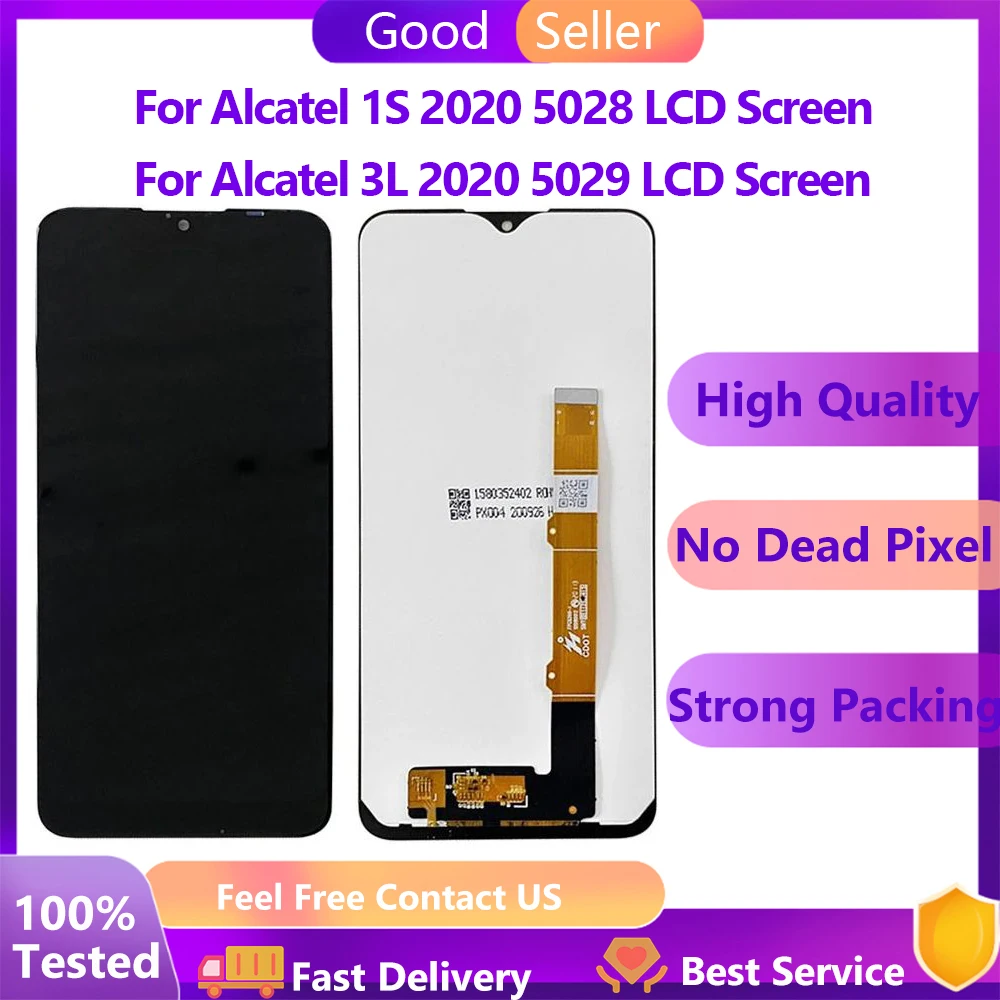 

For Alcatel 3L 2020 5029D 5029Y 5029_EEA LCD Display+Touch Screen Digitizer For Alcatel 1S 2020 5028 5028Y 5028A 5028D LCD