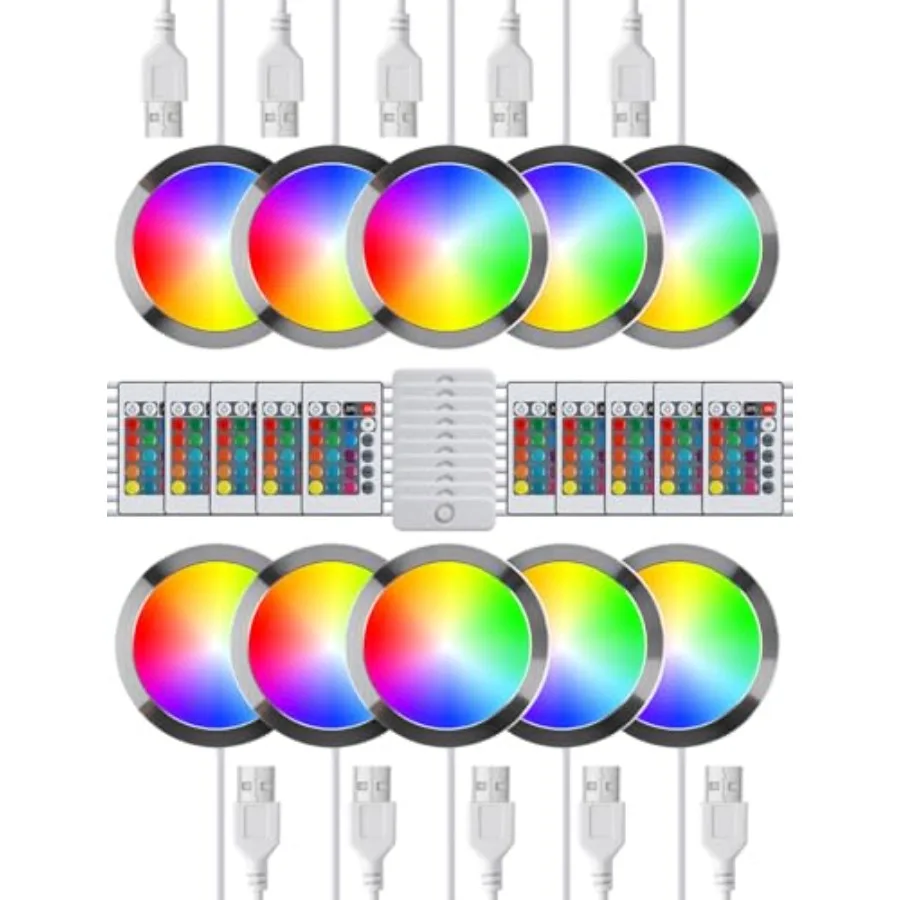Remote Control Lamp Kits 001 for Bambu Lab A1/A1mini/P1S/P1P/X1C/P2S/H2D/H2S Upgraded Multicolor Makerworld Maker's Supply Hard