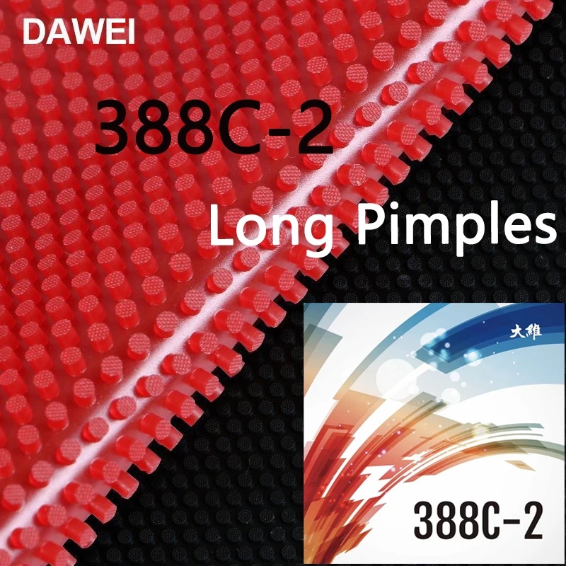 

Dawei 388C-2 Table Tennis Rubber Sheet Raw Rubber Pimple Out Special Offensive Soft for Table Tennis Racket Ping Pong Rubber