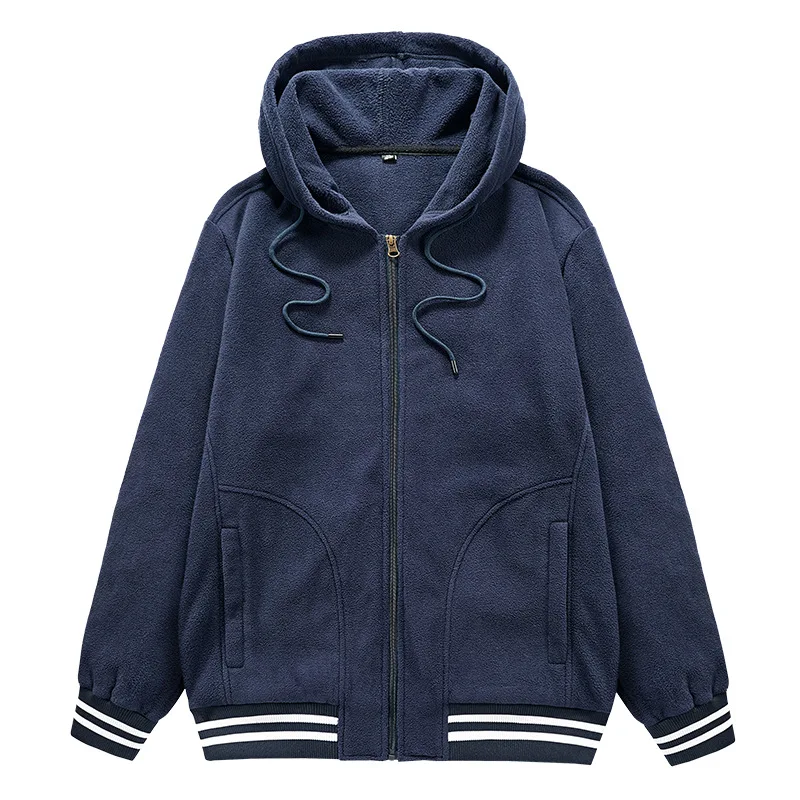

2022 Autumn and Winter Hooded Sweater Men's Solid Color Sports Top Clothes Large Size Loose Casual Hoodie Jacket Men