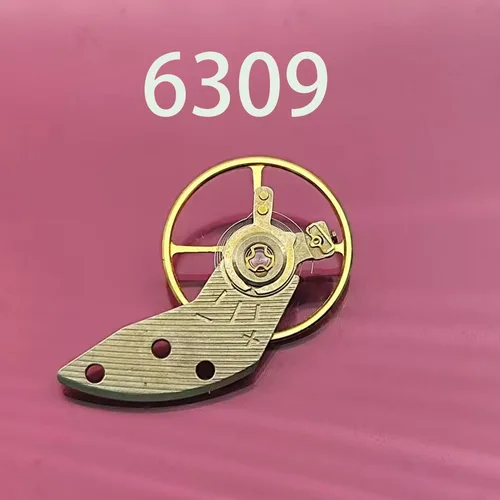 Imagen 2 del producto Accesorios de reloj para Japón Seiko 6309, conjunto de rueda de equilibrio de movimiento mecánico, accesorios de movimiento 6319, rueda de equilibrio