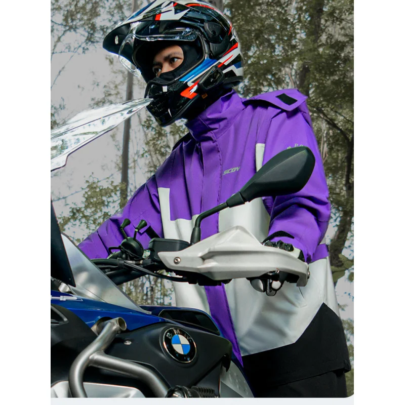SCOYCO Motorcycle Raincoat Suit Men Rainstorm Prevention Split Rain Jacket Pants Camping Hiking Fishing Motorbike Rider Cover