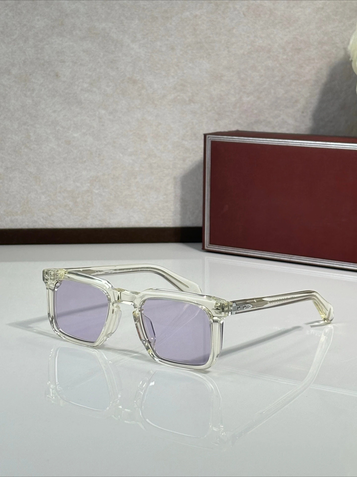 

2026 men's and women's MOSCOVAI board square sunglasses Japanese handmade party vacation UV resistant sunglasses
