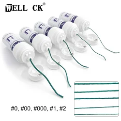 WELLCK-hilo Dental desechable, hilo de retracción Gingival, hilo de algodón tejido, 5 tamaños 0 00 000 1 2, 1 botella