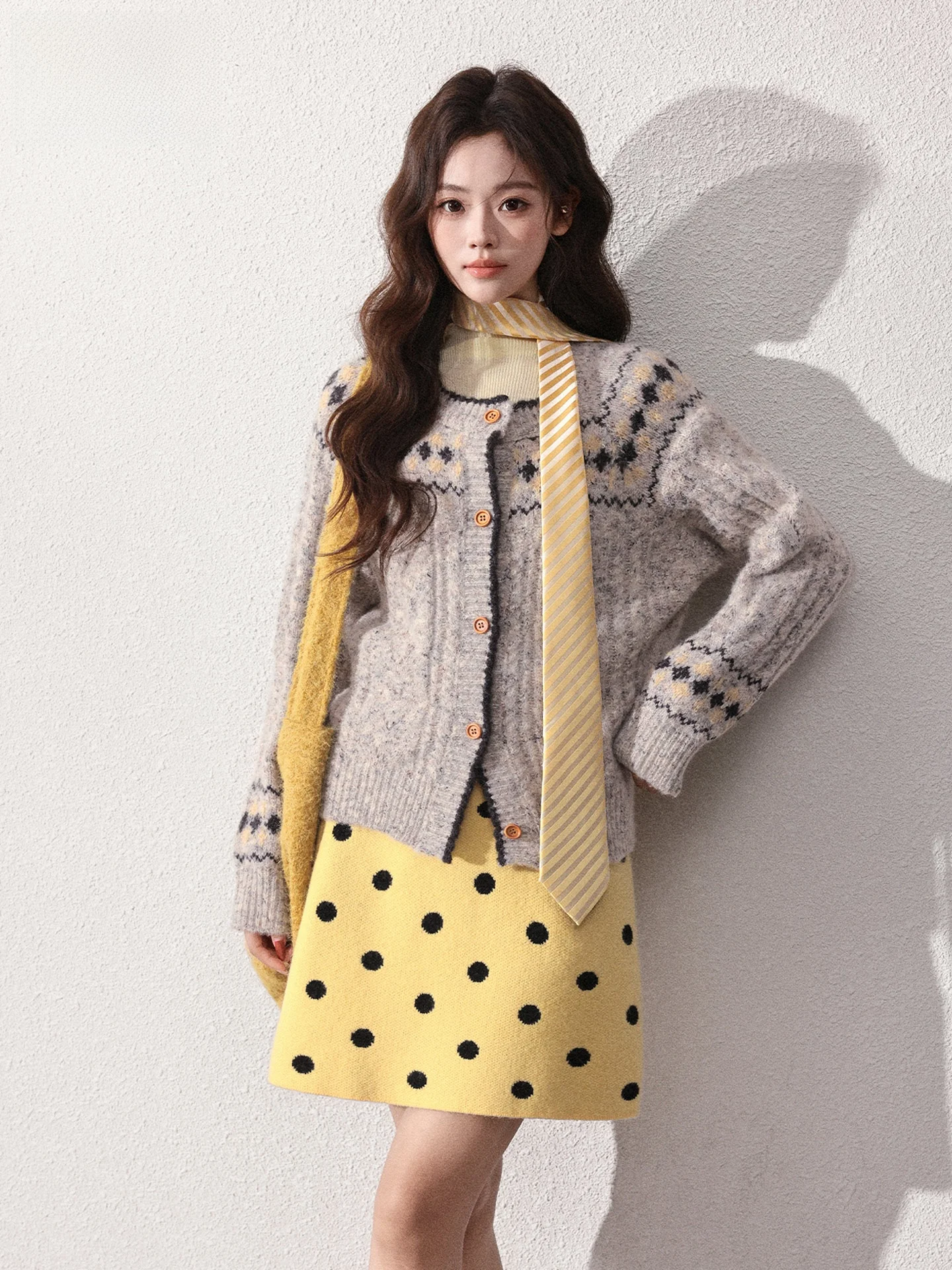 

Korean Style Vintage Knitted Open Cardigan Women's Loose Slimming Wool Blend Summer Sweater Jacket Floral Embroidery Long Sleeve