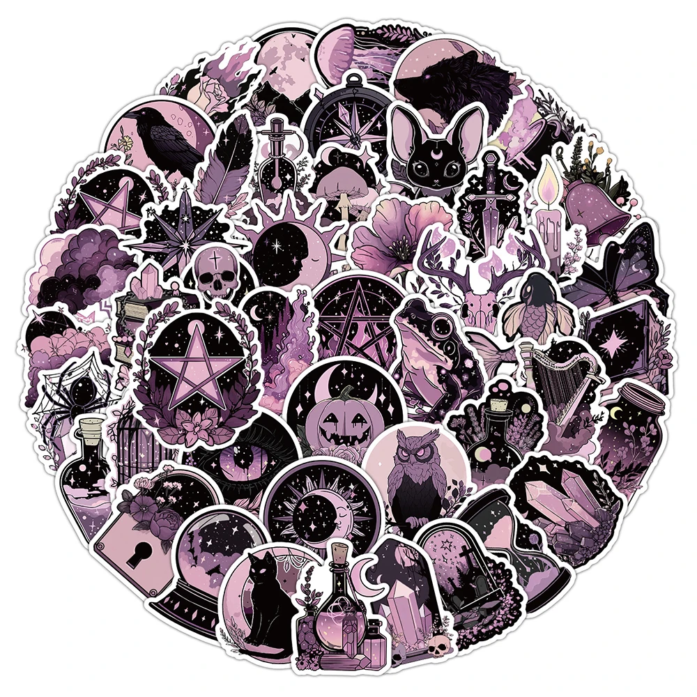 

10/30/50pcs Cute Pink Black Gothic Graffiti Stickers Cartoon Aesthetic Sticker DIY Scrapbook Guitar Phone Bike Decals Decoration