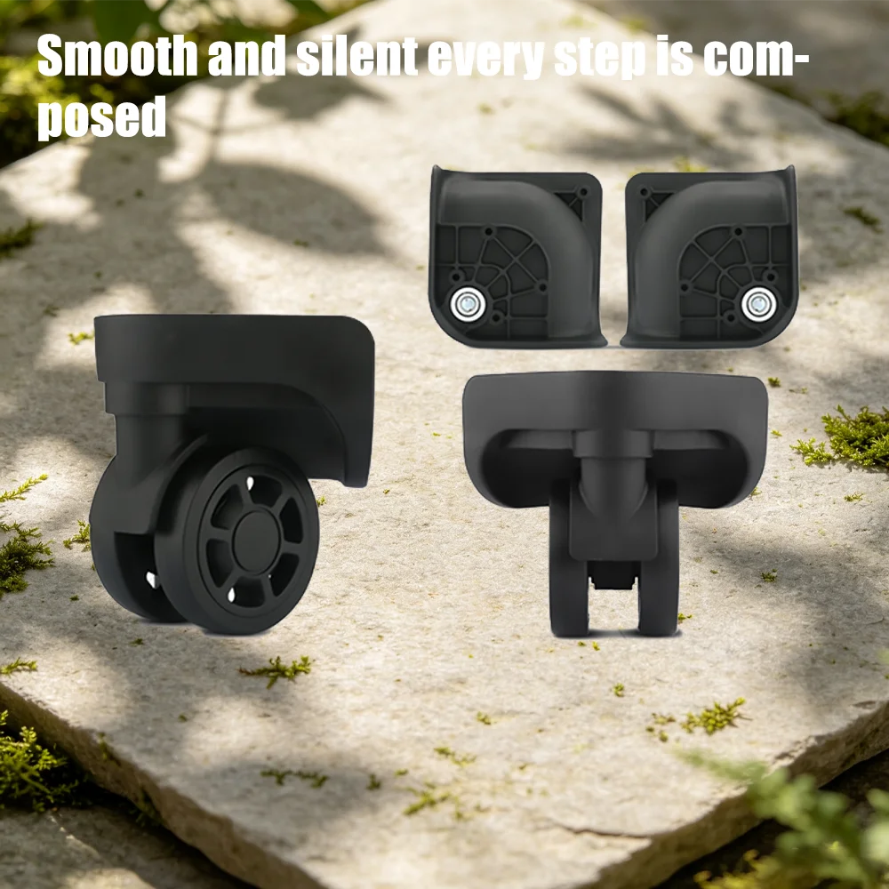 For W235 Wear-Resistant 360 Degree Travel Bag Wheels Silent & Smooth Rolling Suitcase Replacement Caster Parts Kit