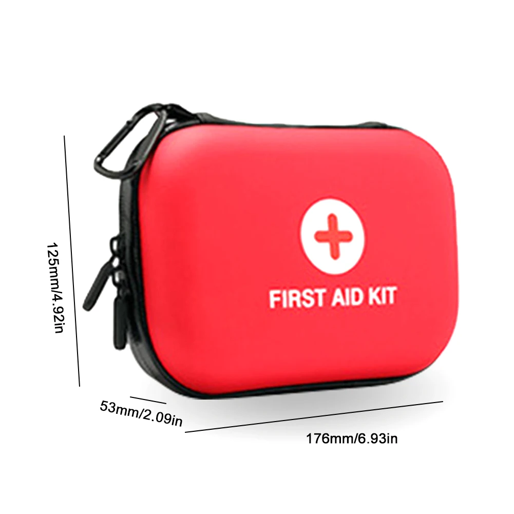 Portable Emergency Medical Bag First Aid Kit Bag Empty Waterproof First Aid Hard Shell Case for Household Outdoor Travel Camping