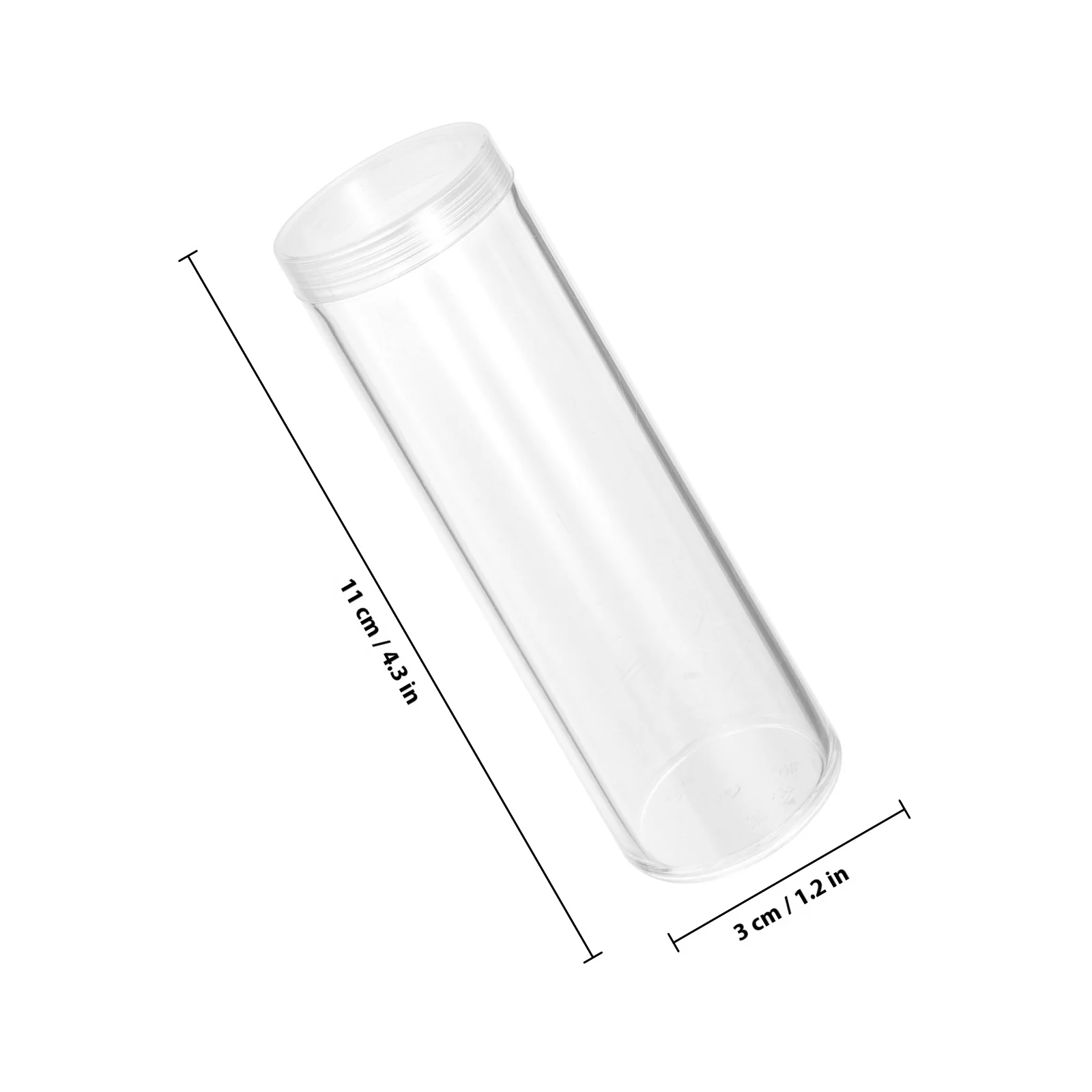 10 قطع من أنابيب التخزين، حاملات العملات المعدنية البلاستيكية الشفافة للمقتنيات، منظمات مقاومة للغبار، مستلزمات جمع العملات المعدنية #5