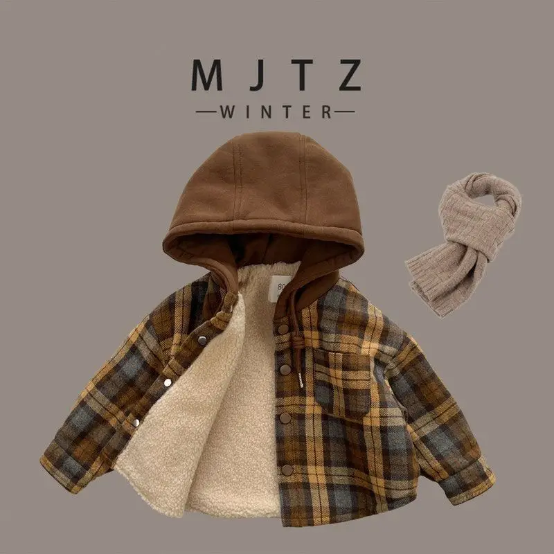 

Children's Hooded Jacket 2025 Winter New Thickened Cotton Pants