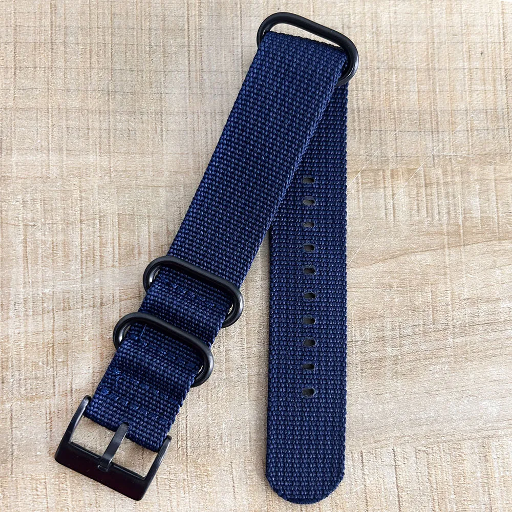 20mm/22mm Nylon Watch Strap with Steel Buckle