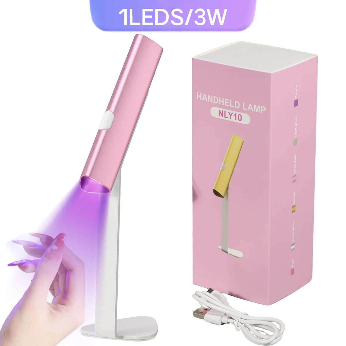DianaBeauty Mini lumière UV LED sans fil pour ongles en Gel lampe à ongles Portable Rechargeable avec support sèche-ongles à séchage rapide