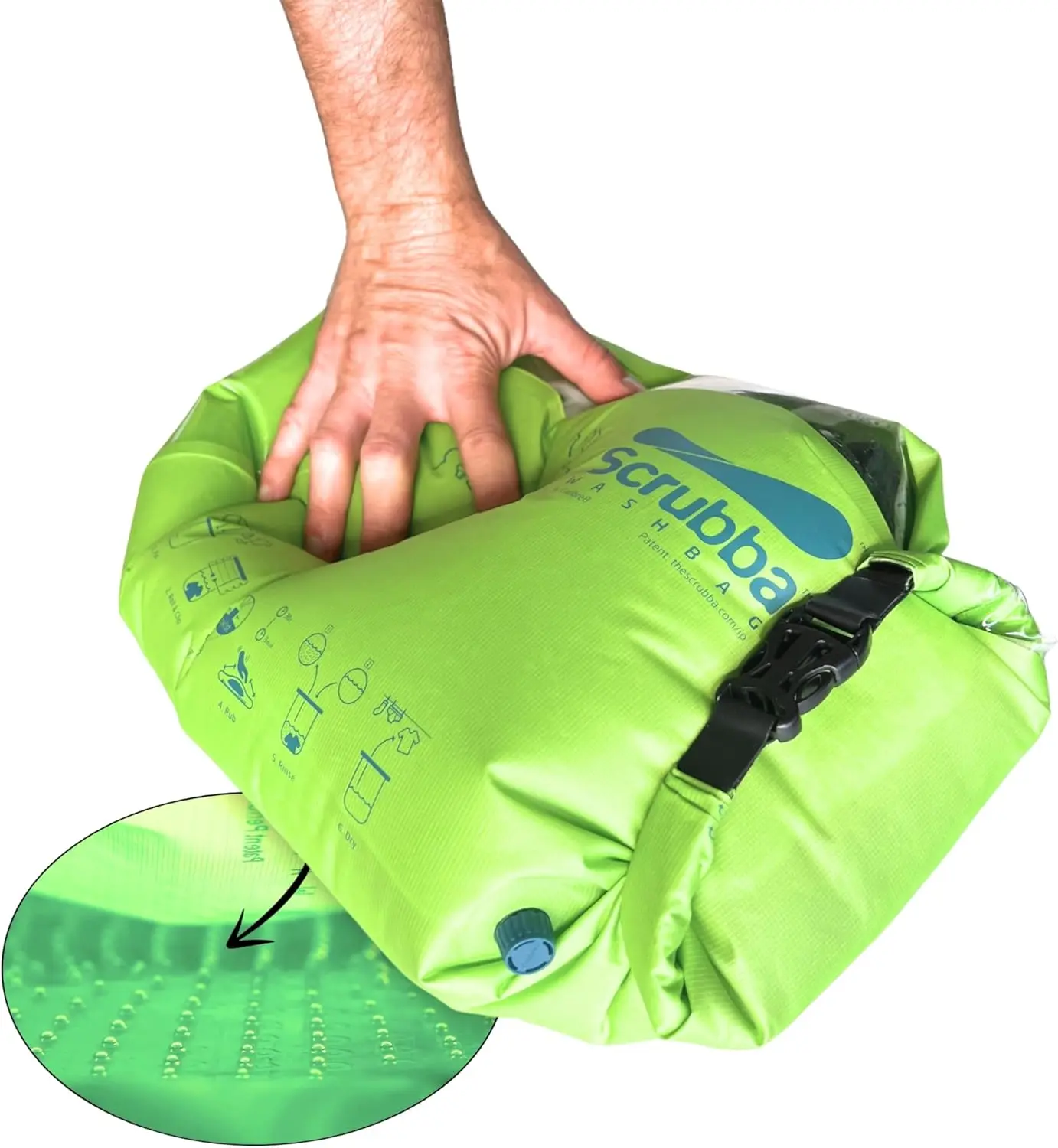 

Portable Washing Machine for Travel & Camping - Lightweight Manual Laundry Bag, Ideal for Baby Clothes & Gifts