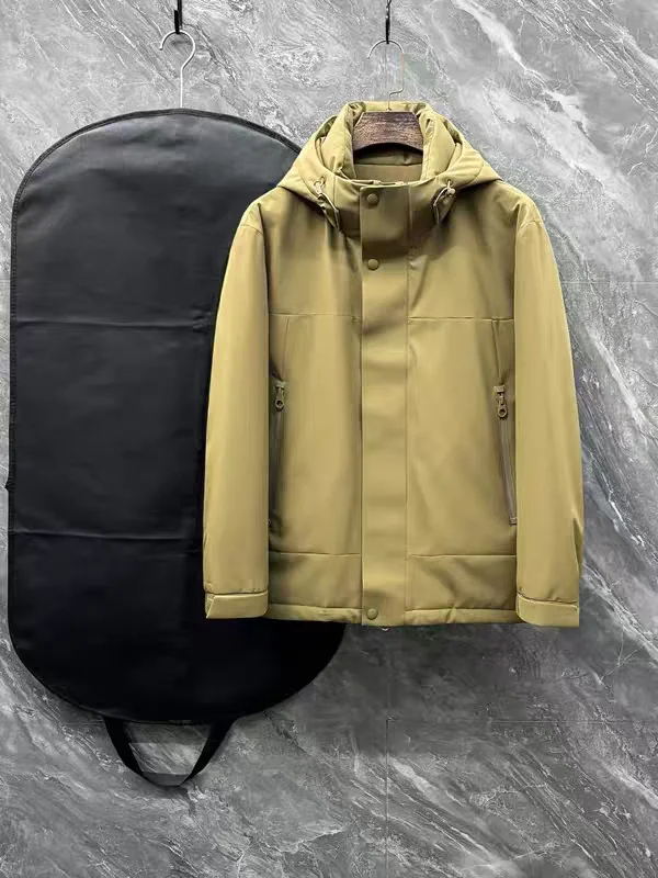 سترة LP Italian 25aw 90 White Duck Down بغطاء للرأس #1