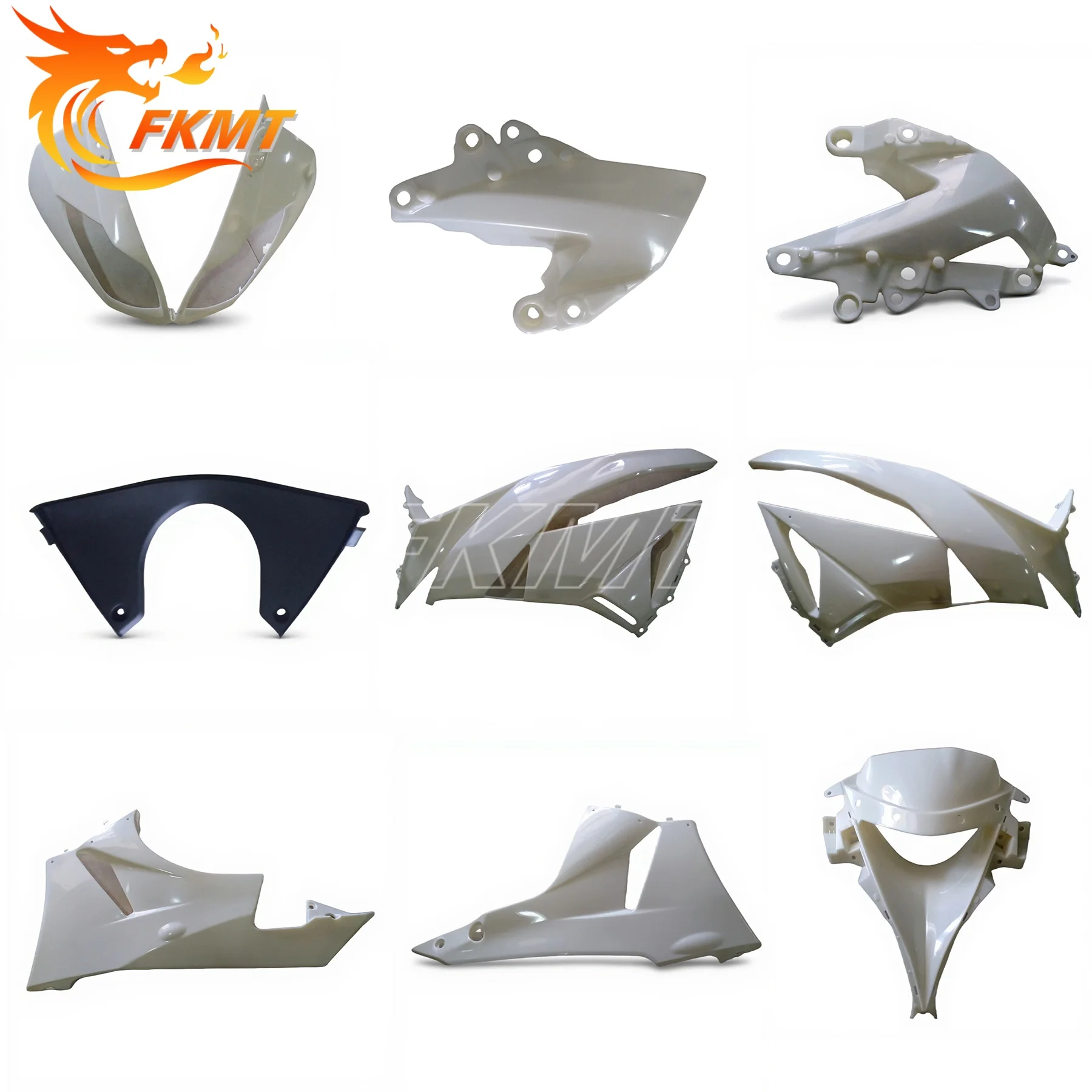 

The Body Fairing Kit Set for Kawasaki ZX6R 636 2009 2010 2011 2012 Custom Fairings Ninja ZX-6R 09 10 11 12 Plastic Cover