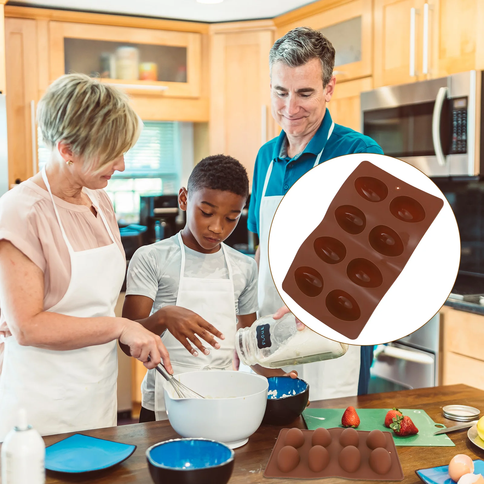 

8 Cavity Baking Cake Mold Bonbon Cartoon Chocolate Bar Molds Candy DIY Mould Pebble Baby
