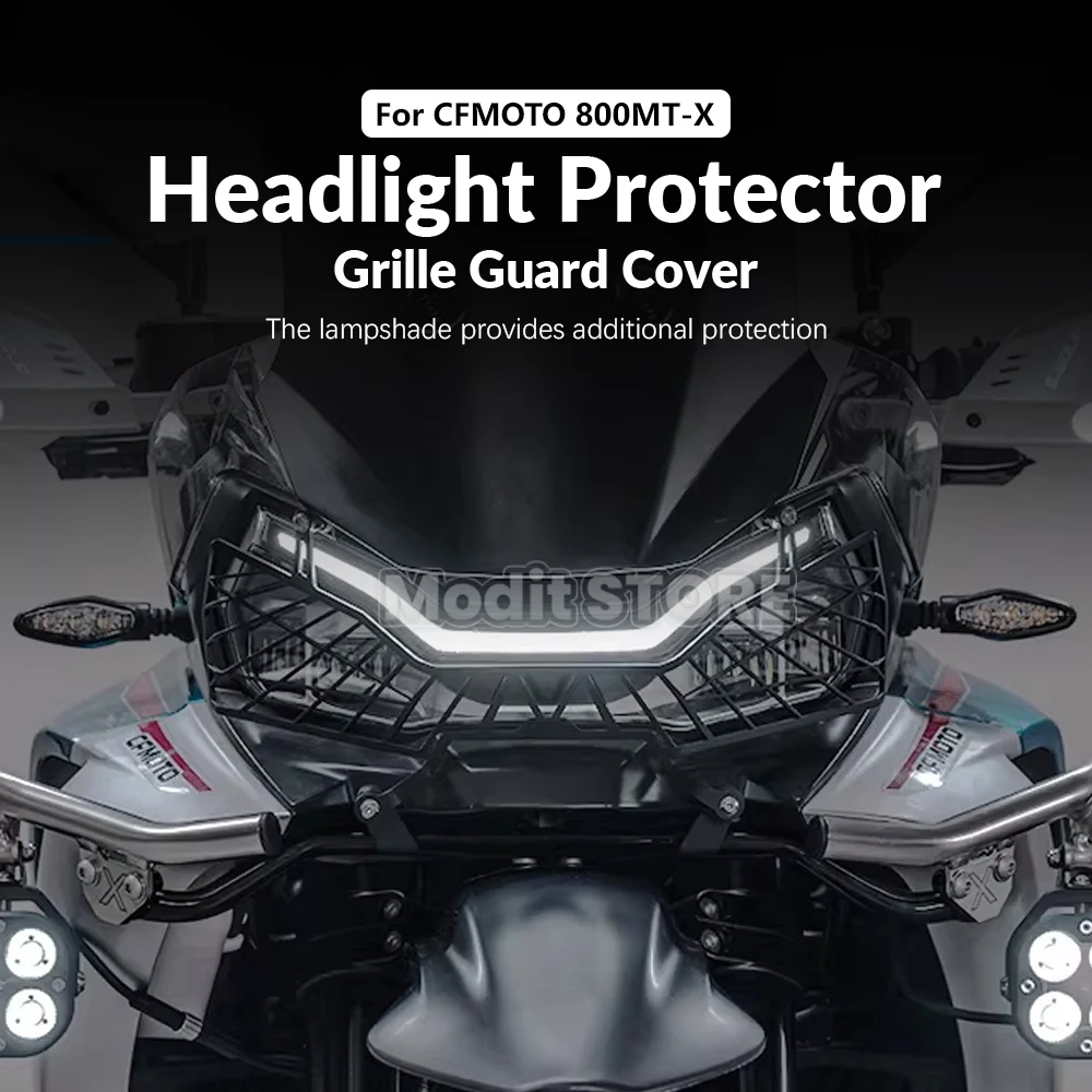 New For CF 800MT-X 800MTX Motorcycle Front Fairing Headlight Head Light Lamp Net Protection Grille Guard Cover Mesh Lampshad