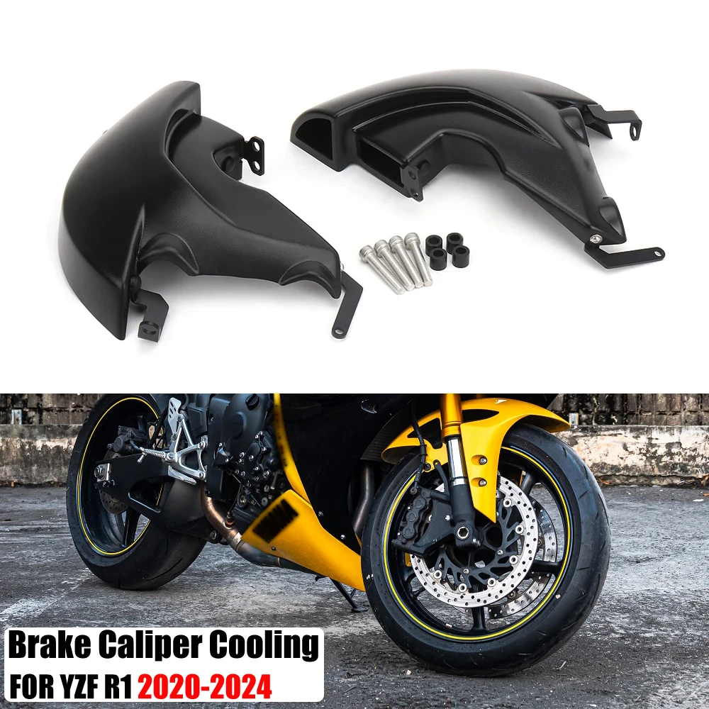 

Motorcycle Black Brake Caliper Air Cooling Kit For YAMAHA YZF R1 YZF-R1 Yzf r1 2020 2021 2022 2023 2024 Cooler Housing