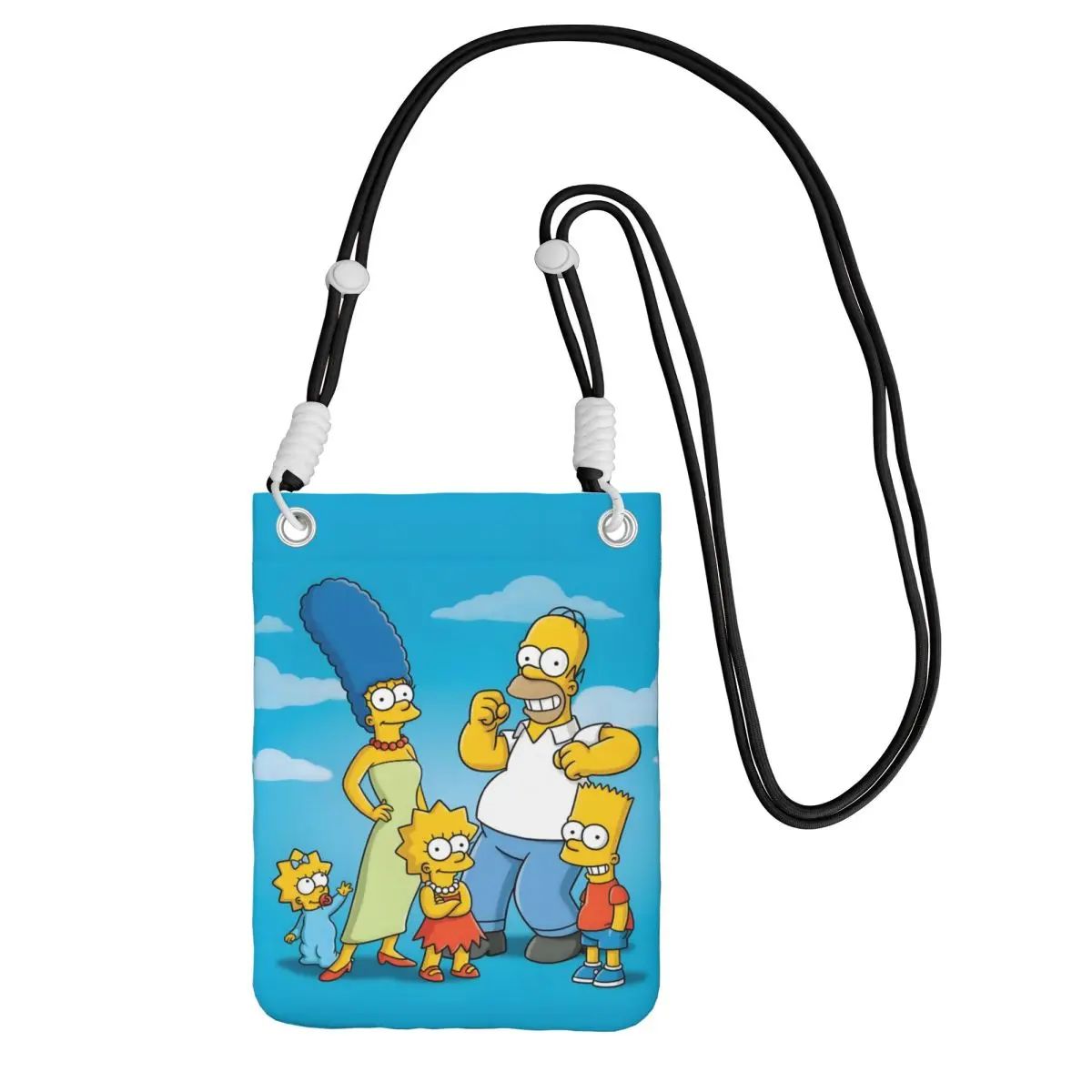 

Custom Simpsons Carry A Mobile Phone Bag Diagonally Women Men Animated Sitcom Mobile Phone Bag Camping Biking Phone Money Pouch