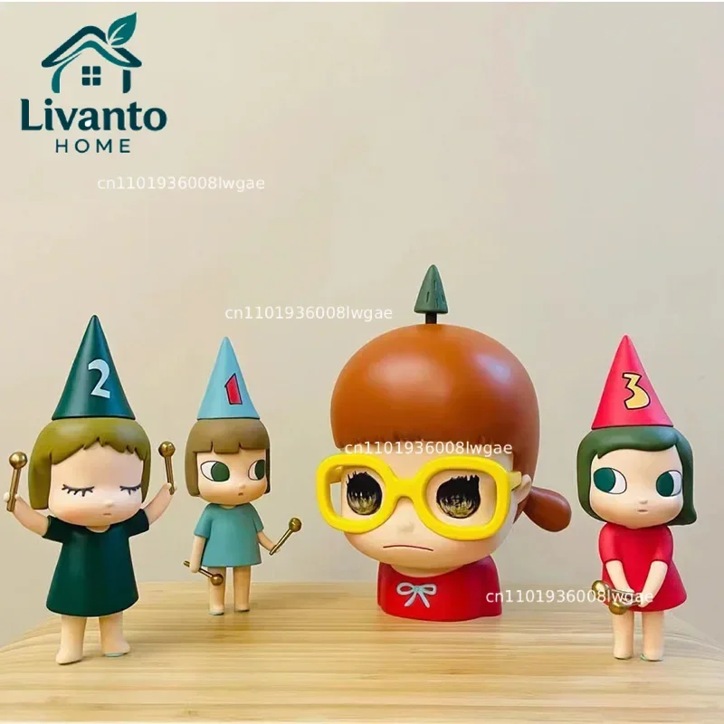 

Girls Action Figure Toy Vinyl Doll Desktop Decorations Cartoon Small Drummer Decorative Model Birthday Gift