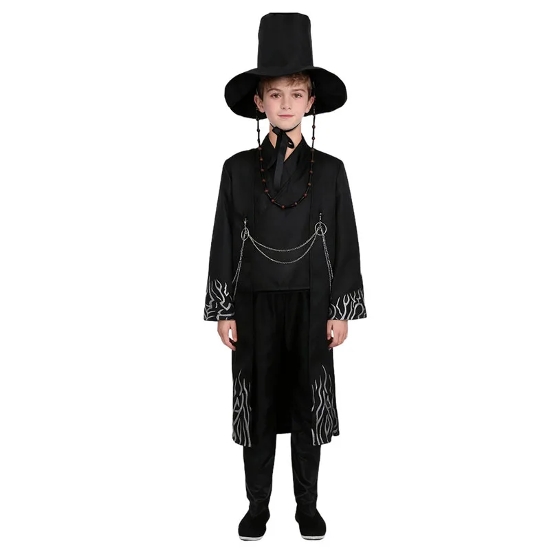 أزياء أطفال على طراز فيلم سانا بوي التأثيرية أزياء شيطان هنتر ساجا بوي Kpop مجموعة الغناء على الطراز الكوري للأولاد المعبود أزياء حفلات الهالوين #2