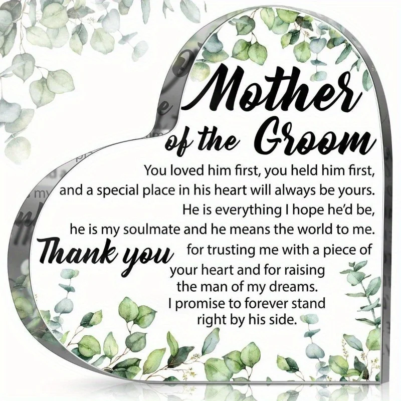 Thank You Mother of the Groom Sign, Cute Boho Home Decor & Unique Gift for Women