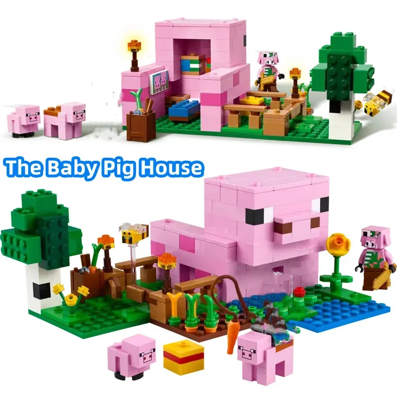 

Совместимые наборы MOC MC My Mini World, серия игр, строительные блоки, детский свинья, дом, ферма, детские игрушки, сборка подарка 21268